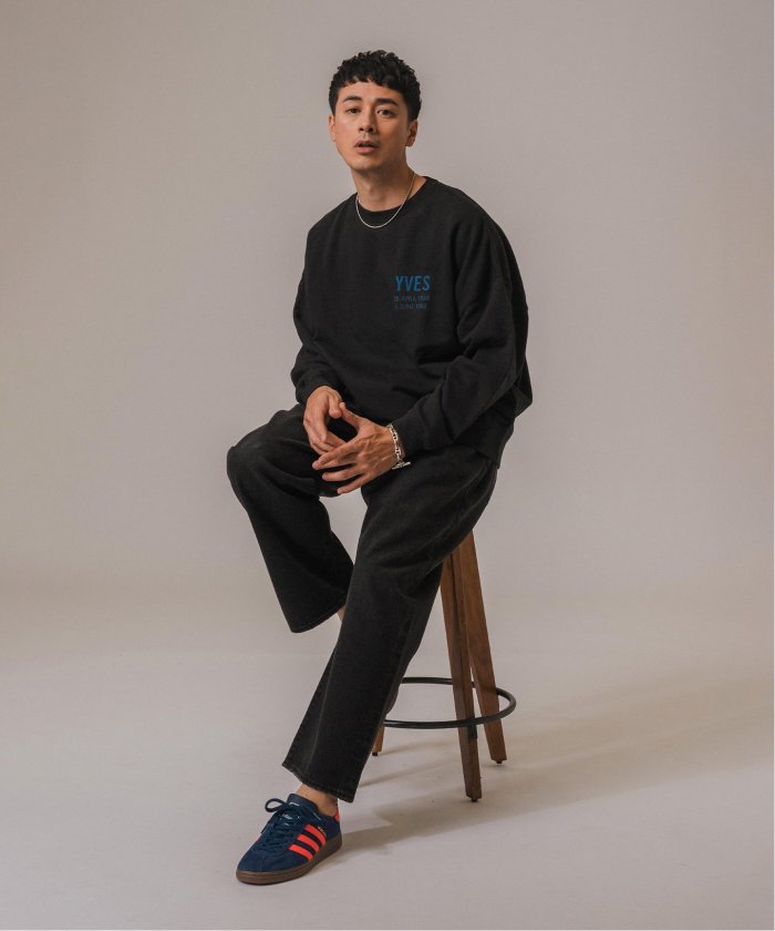 大山シュン私物紹介★Yves Klein 別注 プリント クルーネックスウェット