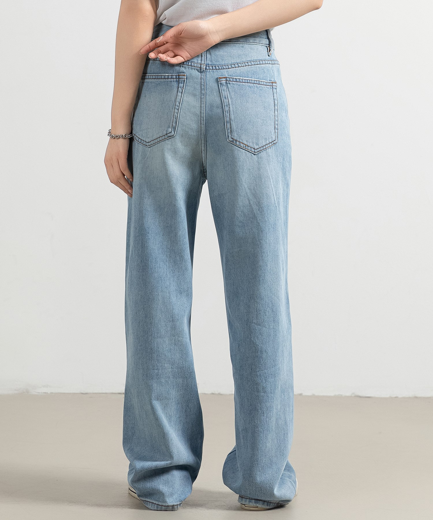 Coated Marilyn Straight Jeans In Petite - Starless Sky