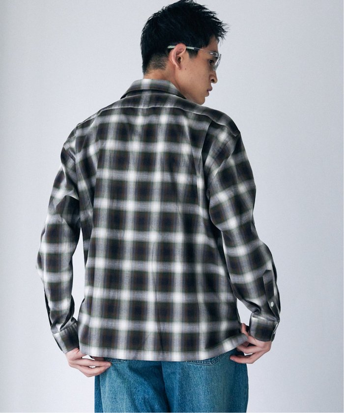 【美品】ジャーナルスタンダード　ホームステッド　オンブレ オープンカラーシャツ JOURNAL STANDARD J.S HOMESTEAD シャツ Stead / ステッド