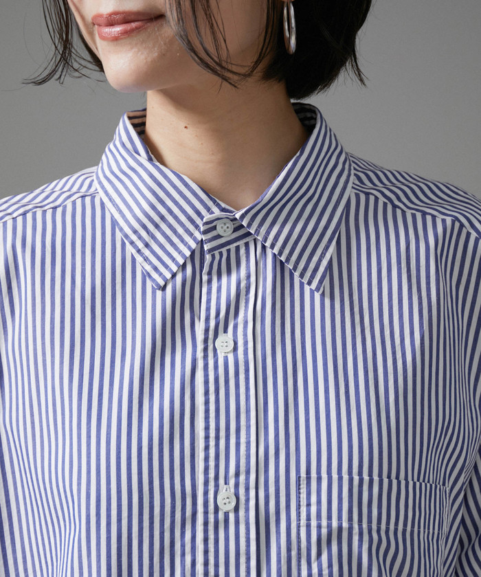Americana for SALON】別注オーバーサイズストライプシャツ