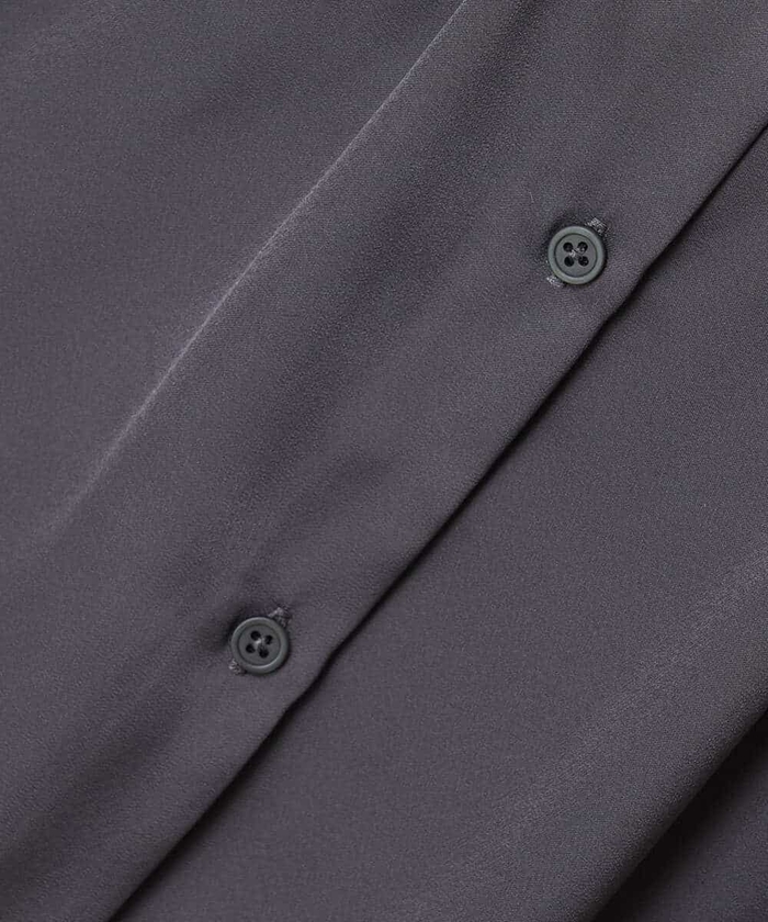 Ꮇ-premier BLACK✨サテン ギャザー タック ブラウス　36 AMBIDEX Store 〇embroidery jacquard ギャザースリーブブラウス