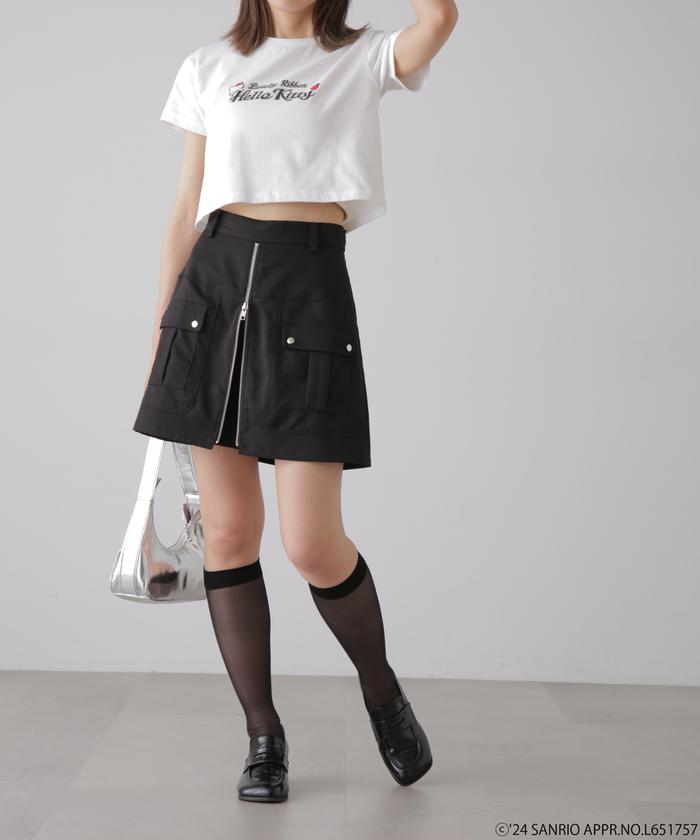 ＊新品未開封 ハローキティ コラボ ニット ショートパンツ アイボリー WEB限定カラーあり】【HELLO KITTY】ニットショートパンツ