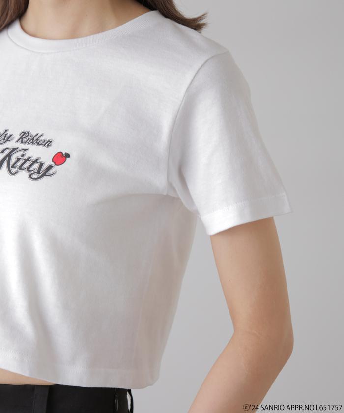 ハローキティコラボ＞プリントショート丈Tシャツ(506410373