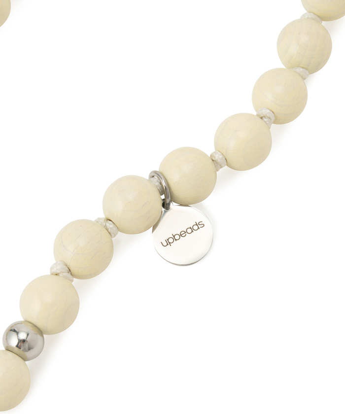 【値下げ中】UPBEADS for M WOOD IPHONE STRAP UPBEADS for M】WOOD IPHONE STRAP WITH SILVER BEADS(506411792