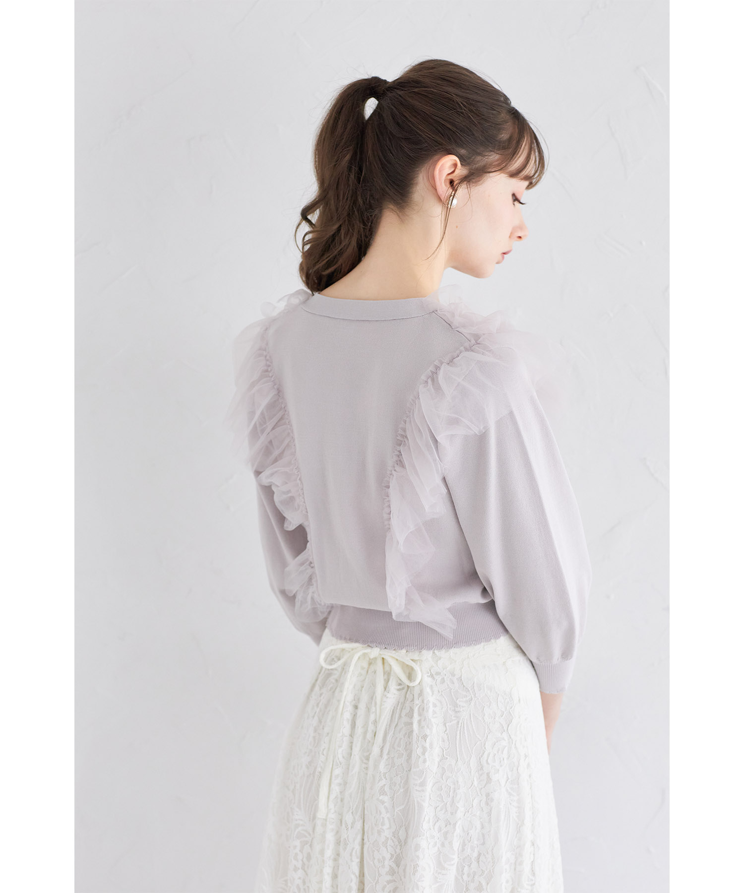 クーポン】トッコクローゼット tocco closet パール釦チュール