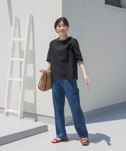 セール 30%OFF】リネンコットンバックリボンブラウス(506392997