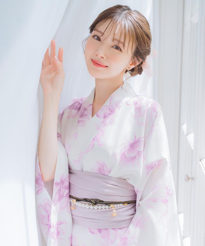 水彩フラワープリント浴衣セット(506417338) | ウィル