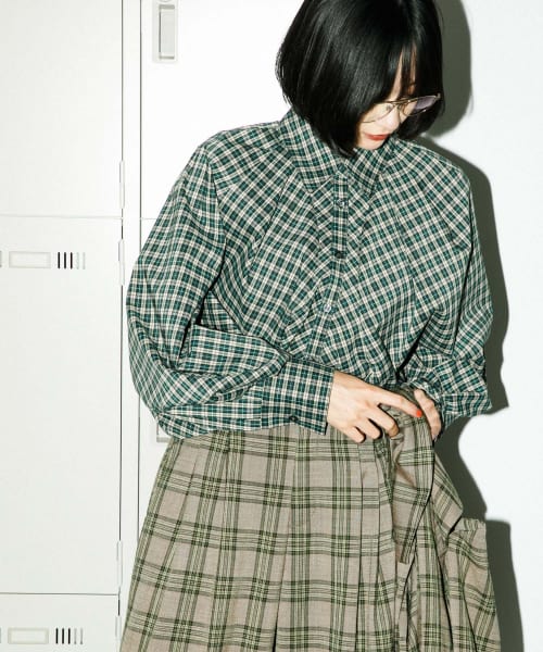 セール 40%OFF】ボリュームスリーブチェックシャツ(506417899