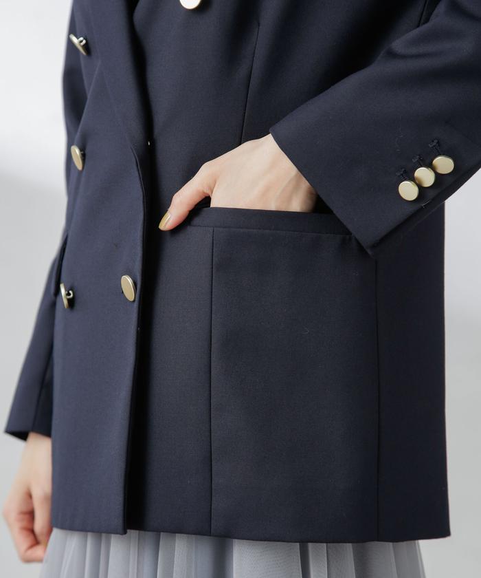 ダブルブレストジャケット 24AW(506079942) | ナノ・ユニバース ダブルブレストジャケット 24AW(506079942) | ナノ・ユニバース