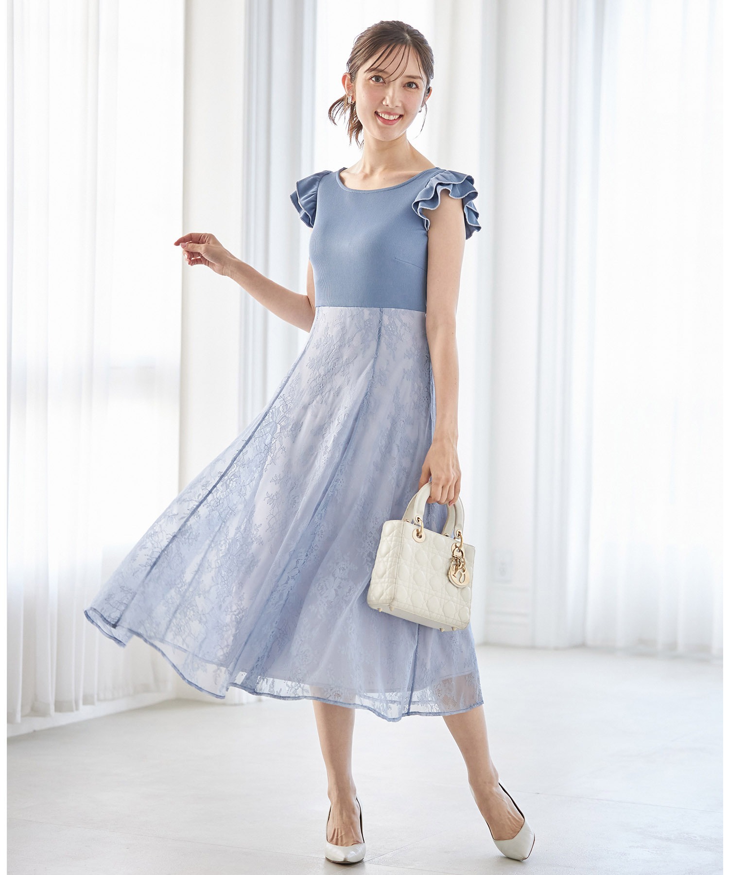セール】トッコクローゼット tocco closet りぼん付き配色フリル