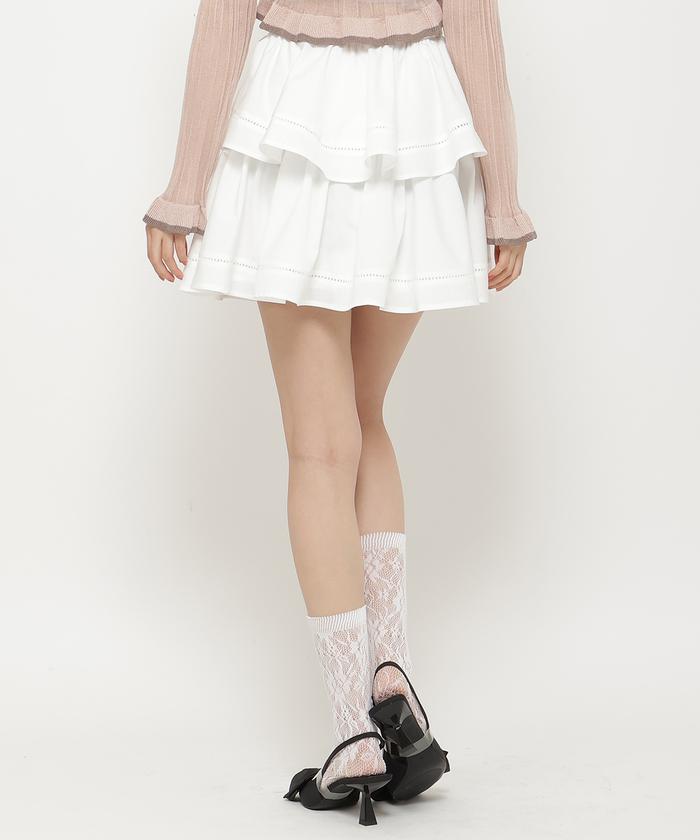 OBLI オブリ シャツドッキングフリルミニスカート タフタフリルスカート | BOTTOMS | OBLI