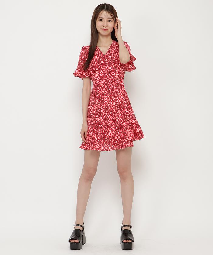 ⭐︎値下げ⭐︎レディアゼル⭐︎カシュクールフレアミニワンピース レディアゼル REDYAZEL カシュクールフリルミニワンピース