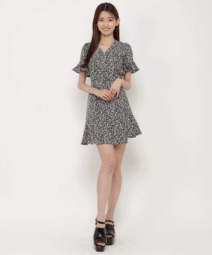 ⭐︎値下げ⭐︎レディアゼル⭐︎カシュクールフレアミニワンピース セール】カシュクールフリルミニワンピース（ワンピース