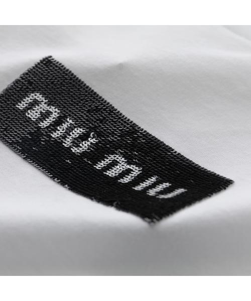 ミュウミュウ Miu Miu MIUMIU Tシャツ MJN495 14AT ロゴT 半袖 ミュウミュウ Miu Miu MIUMIU Tシャツ MJN495 14AT ロゴT 半袖