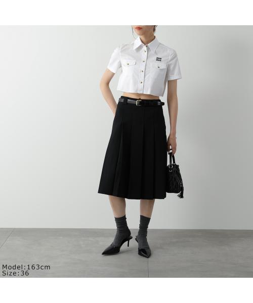 ミュウミュウ Miu Miu MIUMIU ポプリンシャツ MK1829 10RG 半袖 ミュウミュウ Miu Miu MIUMIU ポプリンシャツ MK1829 10RG 半袖