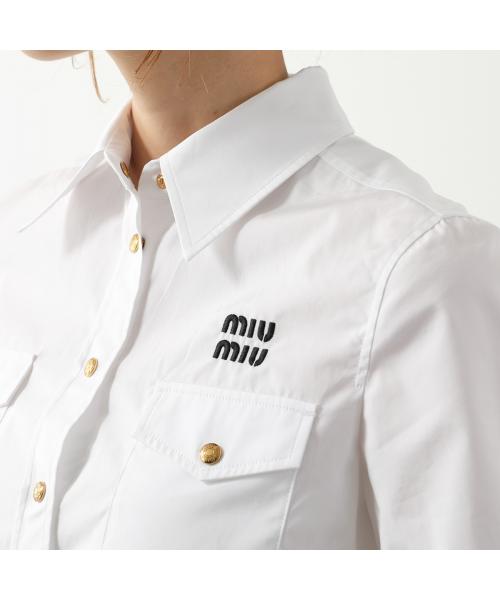 ミュウミュウ Miu Miu MIUMIU ポプリンシャツ MK1829 10RG 半袖 ミュウミュウ Miu Miu MIUMIU ポプリンシャツ MK1829 10RG 半袖