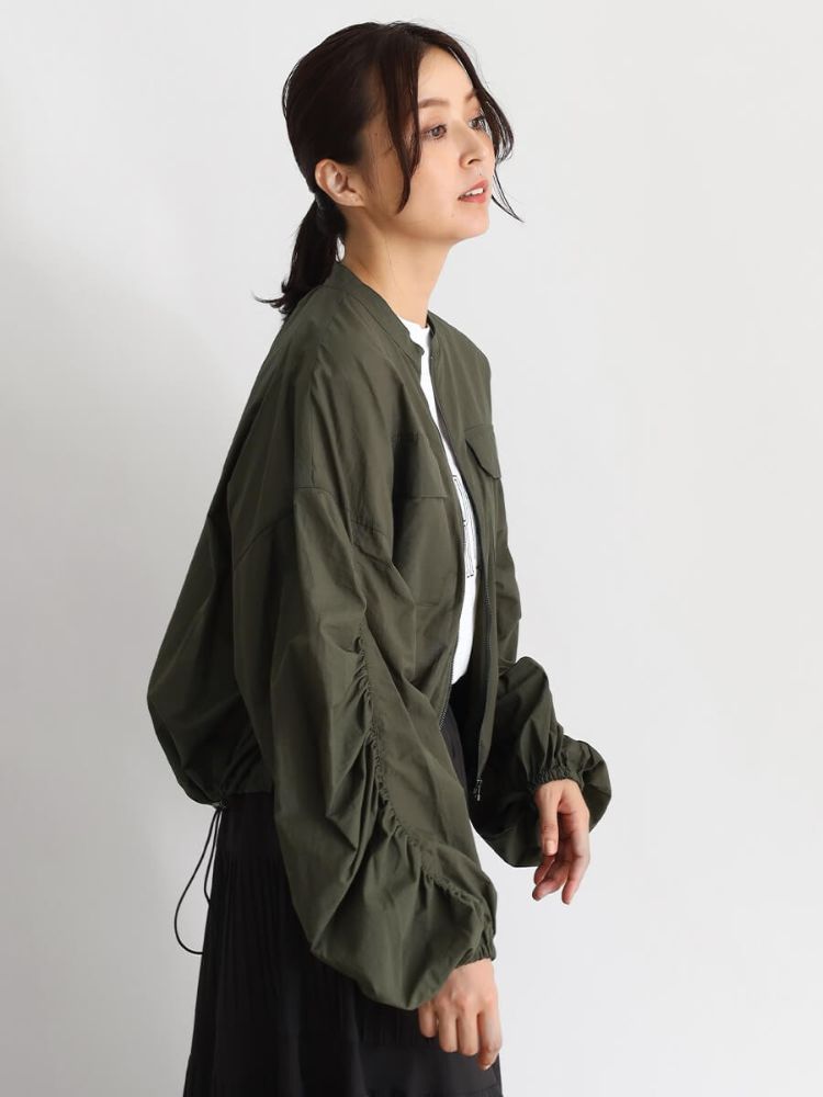 50%OFF clove ヤマダヤ　ギャザースリーブ　ブルゾン春夏秋 セール 49%OFF】クローブ CLOVE ギャザースリーブブルゾン