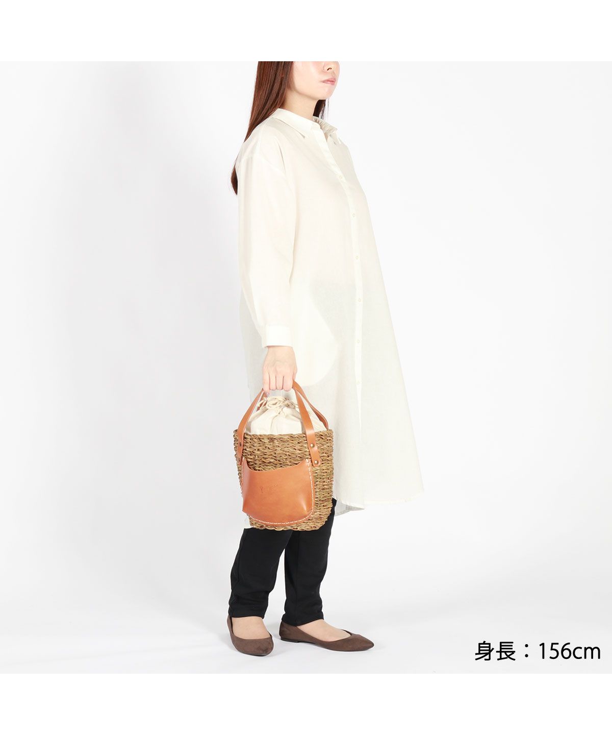 CLEDRAN かごバッグ ベージュ