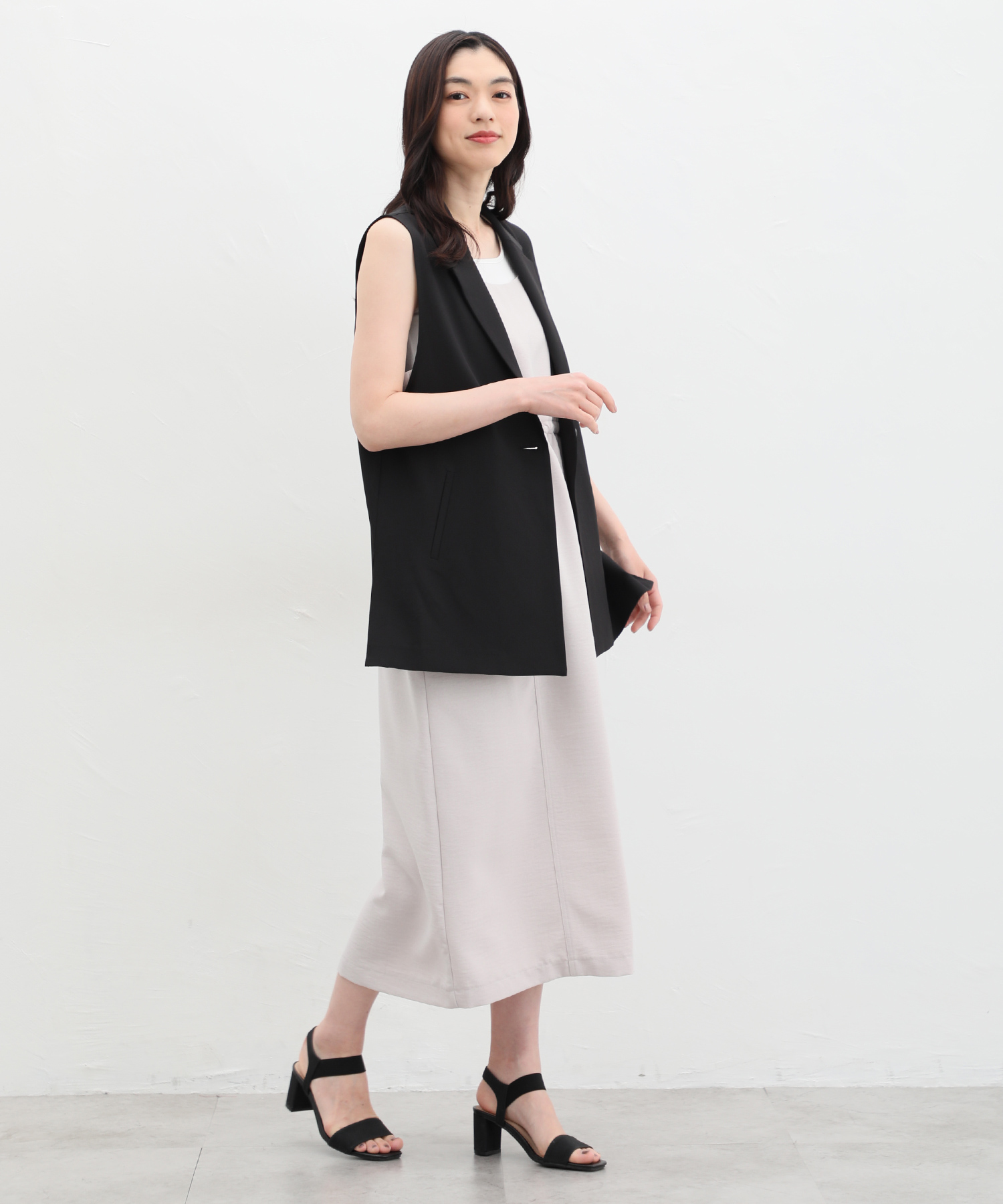 即購入可能です⭐︎ツィードジレ　黒ツイードジレ　ベスト　イタリア製　GIOLICA 予約》GIOLICAツイードBIGベスト（ベスト）｜JOURNAL STANDARD L