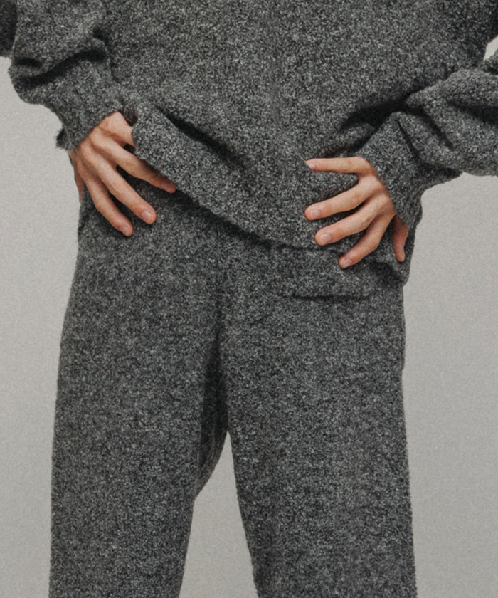 セール 50%OFF】［PANTS］BOUCLE KNIT LOOSE PANTS UNISEX