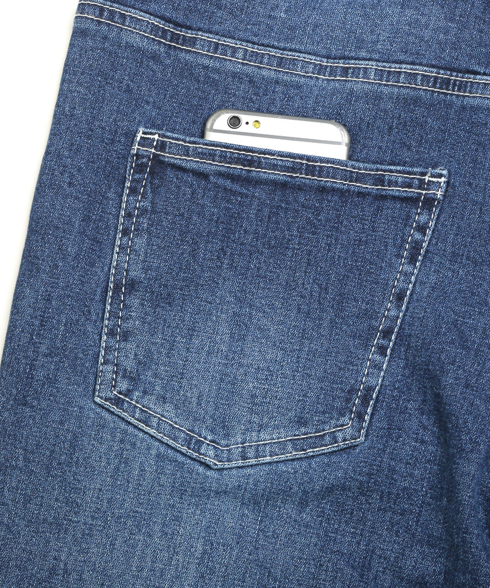 ラグスタイル LUXSTYLE ダメージリペア加工スキニーデニムパンツ