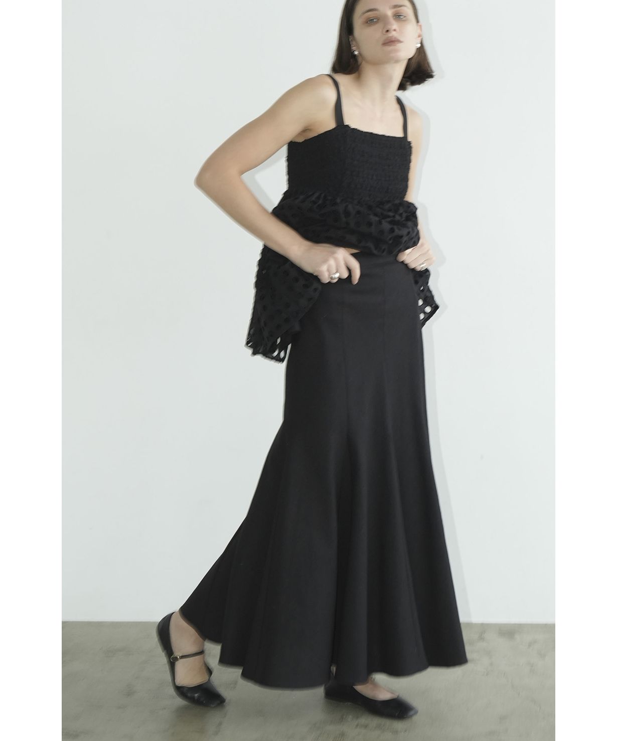 クラネ　シアーフレアマーメイドスカート セール】SHEER FLARE MERMAID SKIRT（スカート）｜CLANE（クラネ