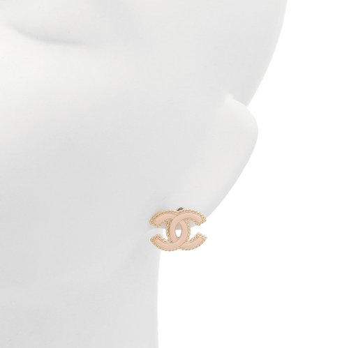 シャネル CHANEL ピアス ココマーク CCマーク ゴールド ピンク 