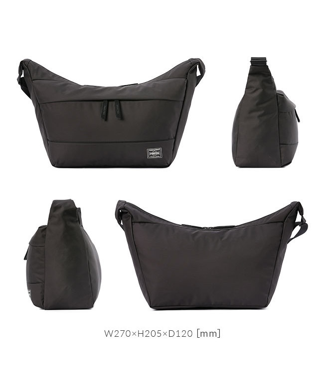 PORTER ムース　ショルダーバッグ ブラック ムース ショルダーバッグ(L)（ショルダーバッグ）｜PORTER