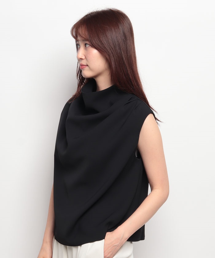 セール 50%OFF】ヴェルソー VERSEAU ドレープサテンブラウス