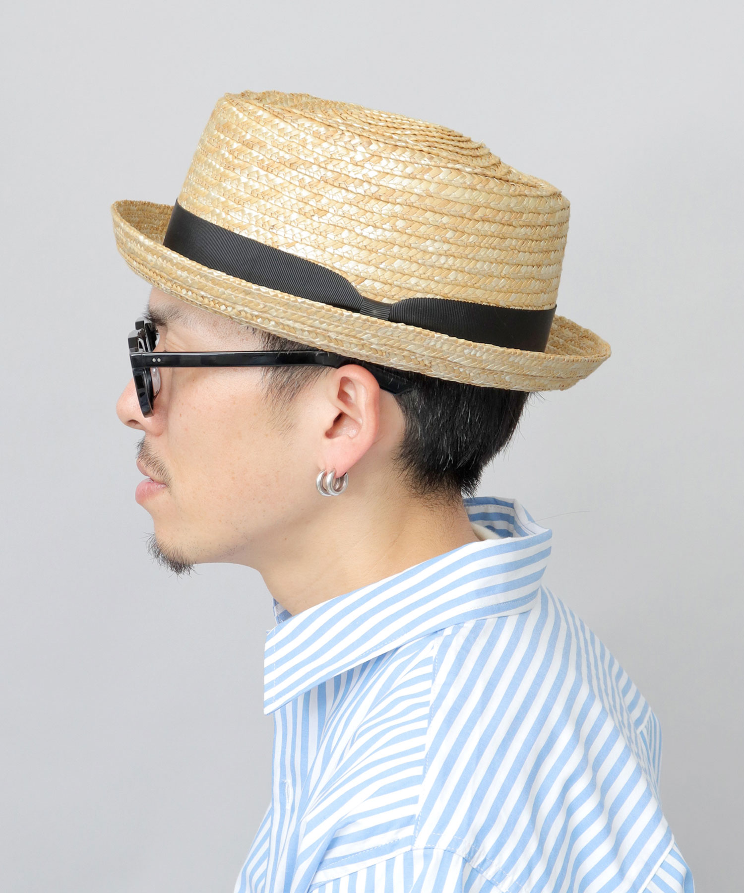 ベーシックエンチ Basiquenti ハット 麦わら帽子 メンズ 麦わら