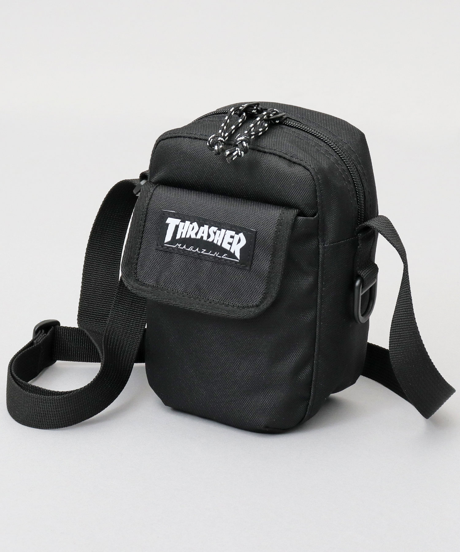 スラッシャー THRASHER ショルダーバッグ メンズ 黒 ミニ