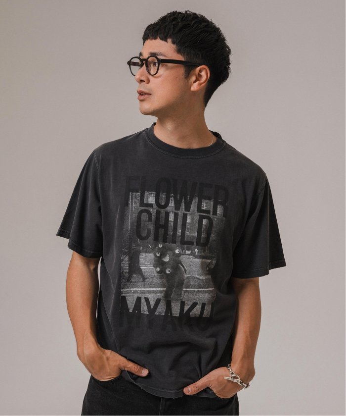 【未使用・タグ付】レミレリーフMIAHI Tシャツ REMI RELIEF(レミレリーフ) 別注 ミャクミャク フォト Tシャツ