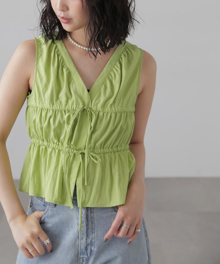 MM6 - MM6 ノースリーブ　リボン　ブラウス ノースリーブ MM6 Maison Margiela(エムエムシックス) ブラウス