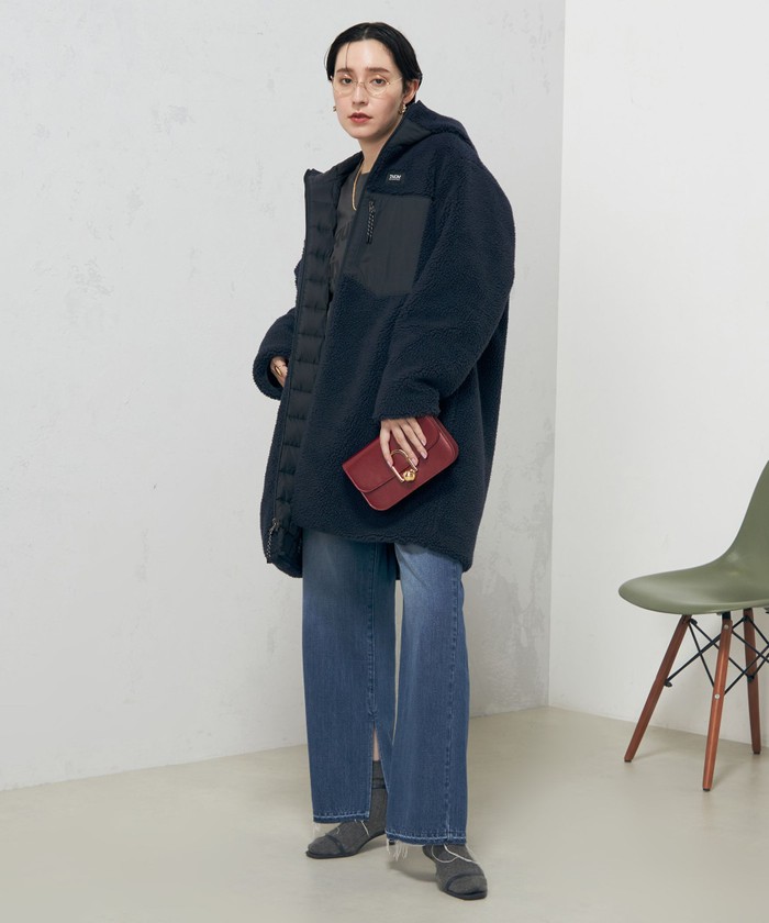 ◇【WEB限定】【TAION/タイオン】別注ボア×ダウンフードコート(リバーシブル) 24AW(506439963) |  ノーリーズ(NOLLEY'S) - d fashion