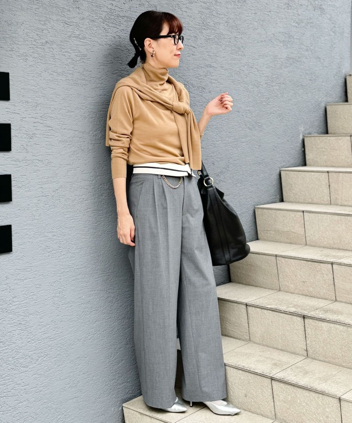 新品】飯豊まりえさん着用 ノーリーズ ワイドテーパードパンツ