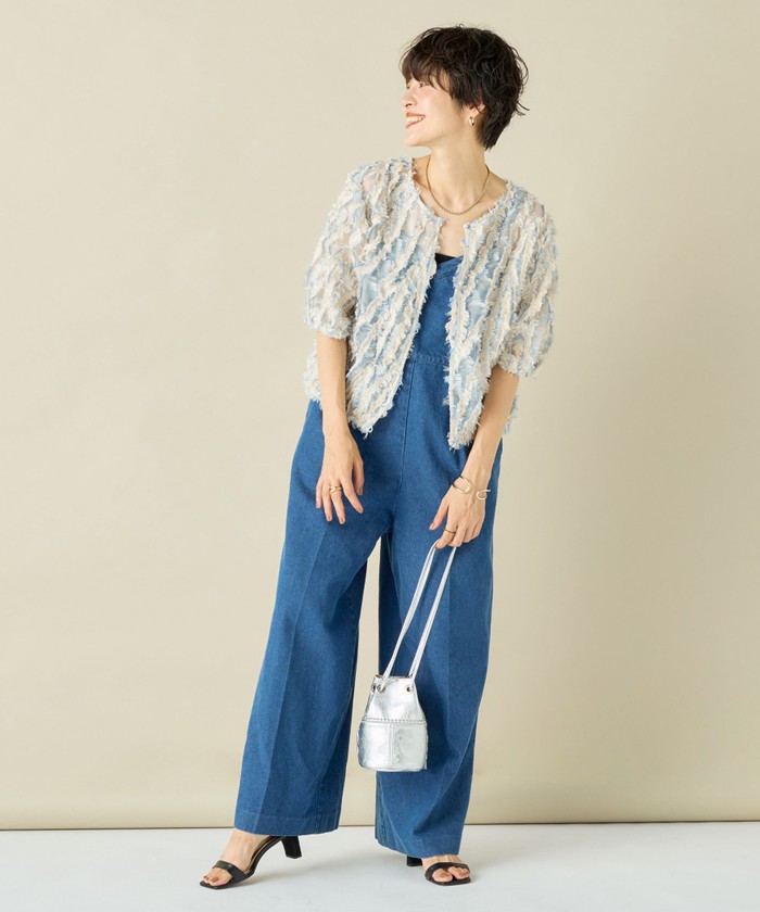 セール 40%OFF】KIRYUフェザージャガード2WAY 5分袖ブラウス