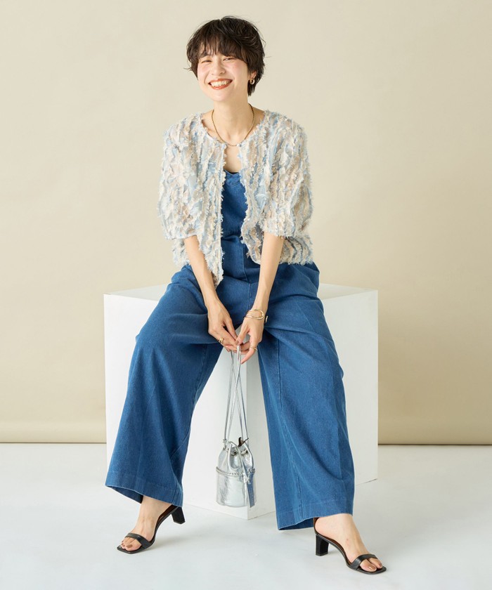 セール 40%OFF】KIRYUフェザージャガード2WAY 5分袖ブラウス