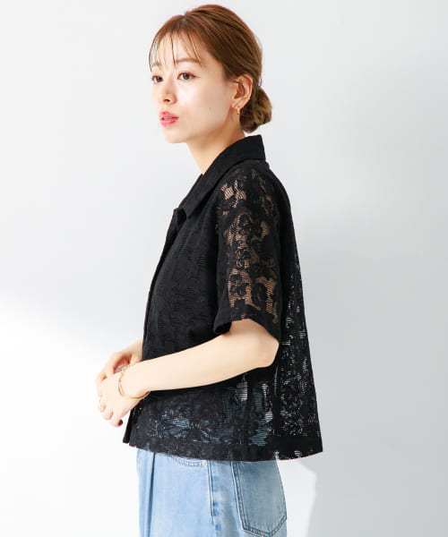 セール 50%OFF】『WEB限定』レース半袖シャツ(506458329