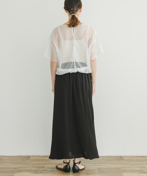 ARCHIVIO メッシュ長袖トップスとスカートのセットアップ アイテムズ アーバンリサーチ ITEMS URBAN RESEARCH メッシュ