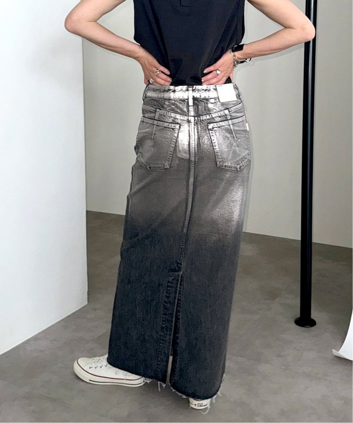 DU JOUR/デュ ジュール LEAN FOIL JEAN SKIRT(506460421) | ベー DU JOUR/デュ ジュール LEAN FOIL JEAN SKIRT(506460421) | ベー