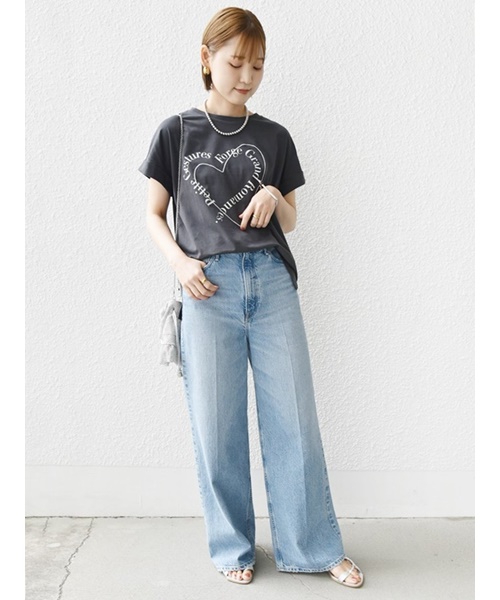 SHIPS for women / シップスウィメン 【WEB限定】〈手洗い可能〉バリエーション ロゴ 刺繍 プリントTEE WEB限定】〈手洗い可能〉バリエーション ロゴ 刺繍 プリントTEE