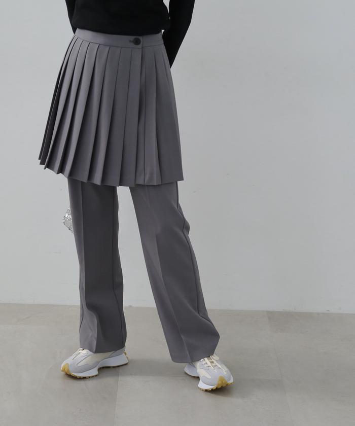 セール】プリーツスカートレイヤードパンツ（その他パンツ