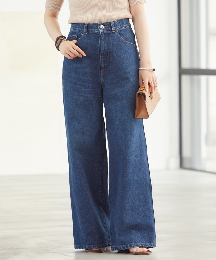 Plage SLACKS デニム ベージュ 24SS サイズ34 plage（プラージュ）の「SLACKS デニム（デニムパンツ）」 - WEAR