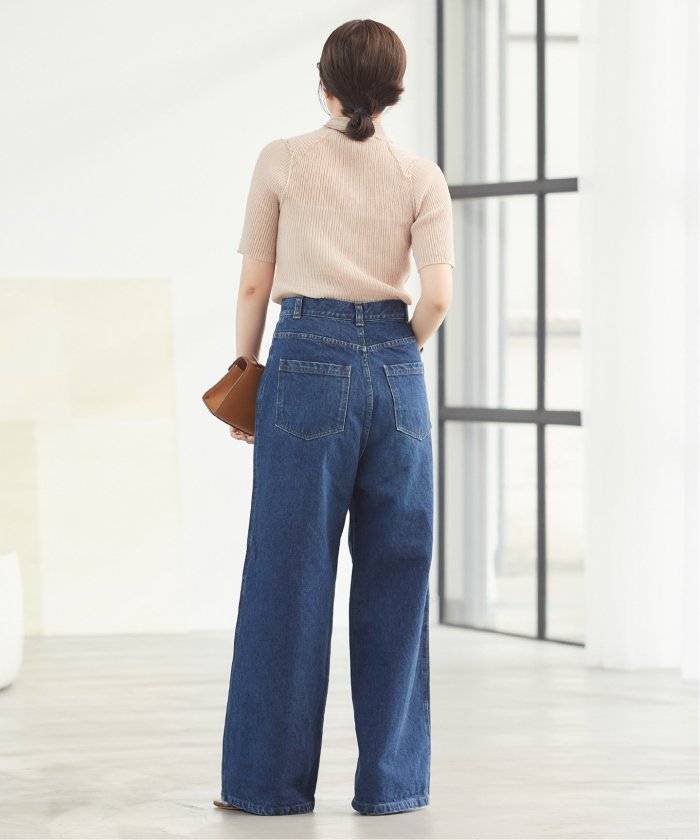 Plage SLACKS デニム ベージュ 24SS サイズ34 plage（プラージュ）の「SLACKS デニム（デニムパンツ）」 - WEAR