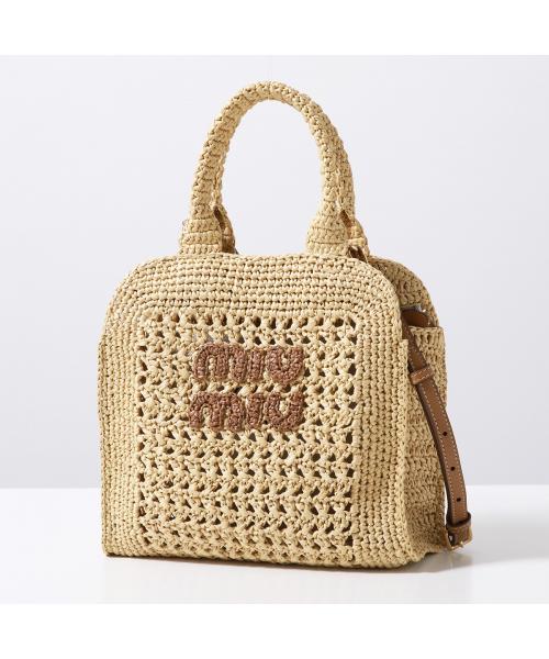 MIUMIU かごバッグ 5BA283 2DO1 ラフィア(506466241) | ミュウ MIUMIU かごバッグ 5BA283 2DO1 ラフィア(506466241) | ミュウ