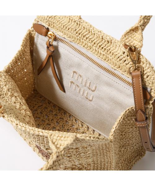 MIUMIU かごバッグ 5BA283 2DO1 ラフィア(506466241) | ミュウ MIUMIU かごバッグ 5BA283 2DO1 ラフィア(506466241) | ミュウ