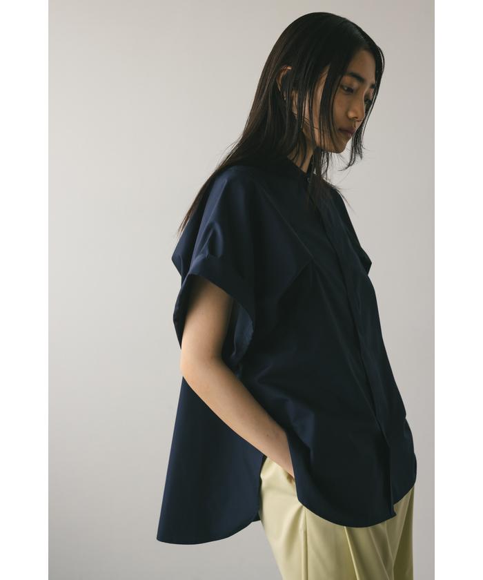 「STYLEMIXER」 ドルマンスリーブシャツ FREE ネイビー レディース STYLEMIXER | ドルマンショートシャツ (シャツ・ブラウス