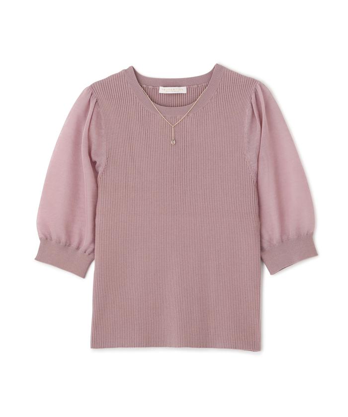 チャーム付きシアー半袖ニット|PROPORTION BODY DRESSING