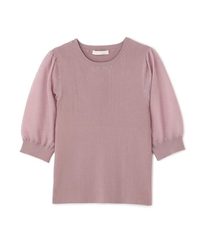 セール 50%OFF】チャーム付きシアー半袖ニット(506473255