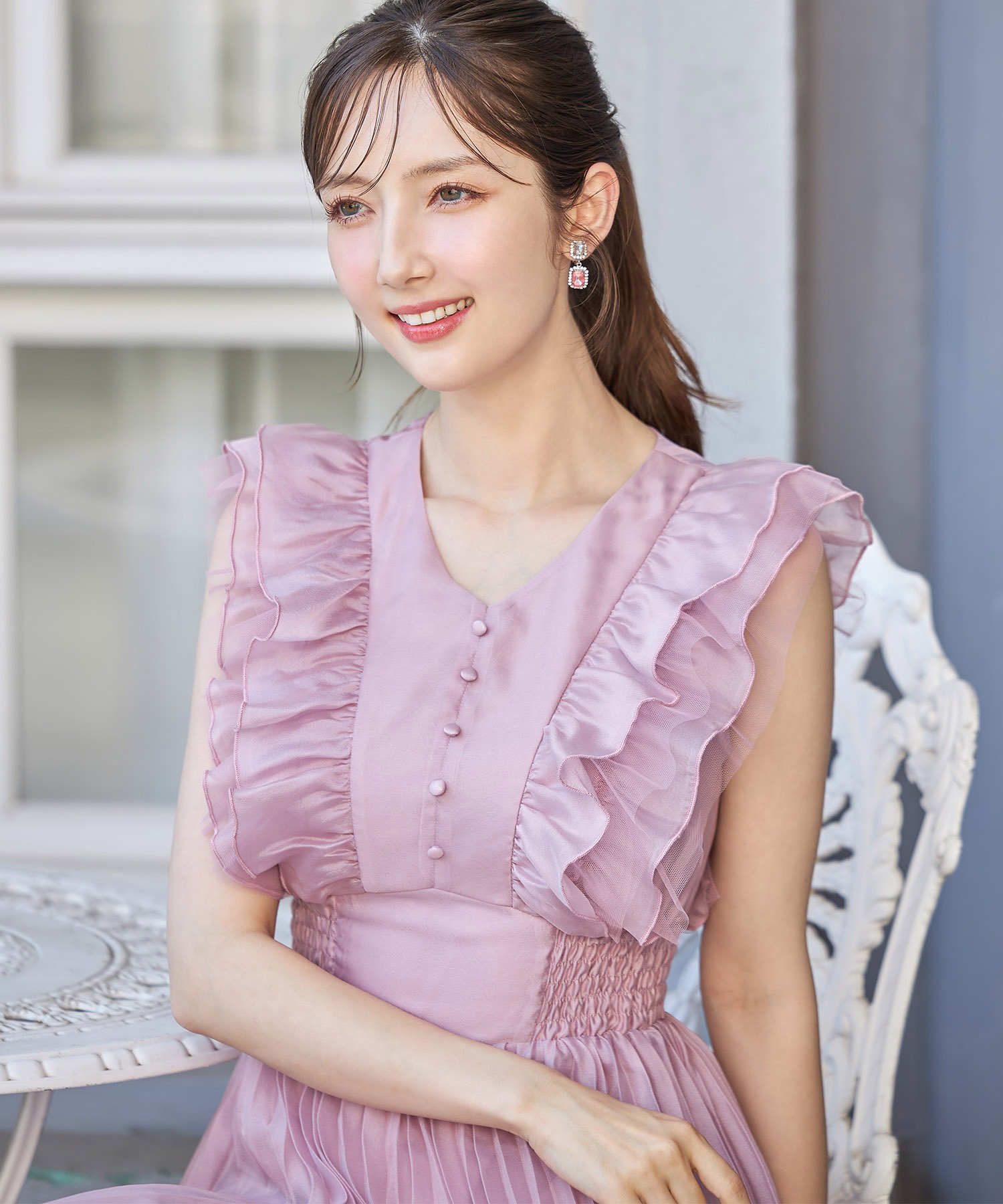 トッコクローゼット tocco closet ウエストシャーリングチュール